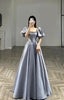 Gray Prom Dress, Long Prom Dresses