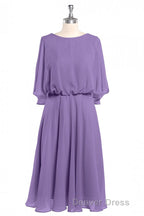 Royal Blue Long Sleeve Blouson Style Bridesmaid Dresses
