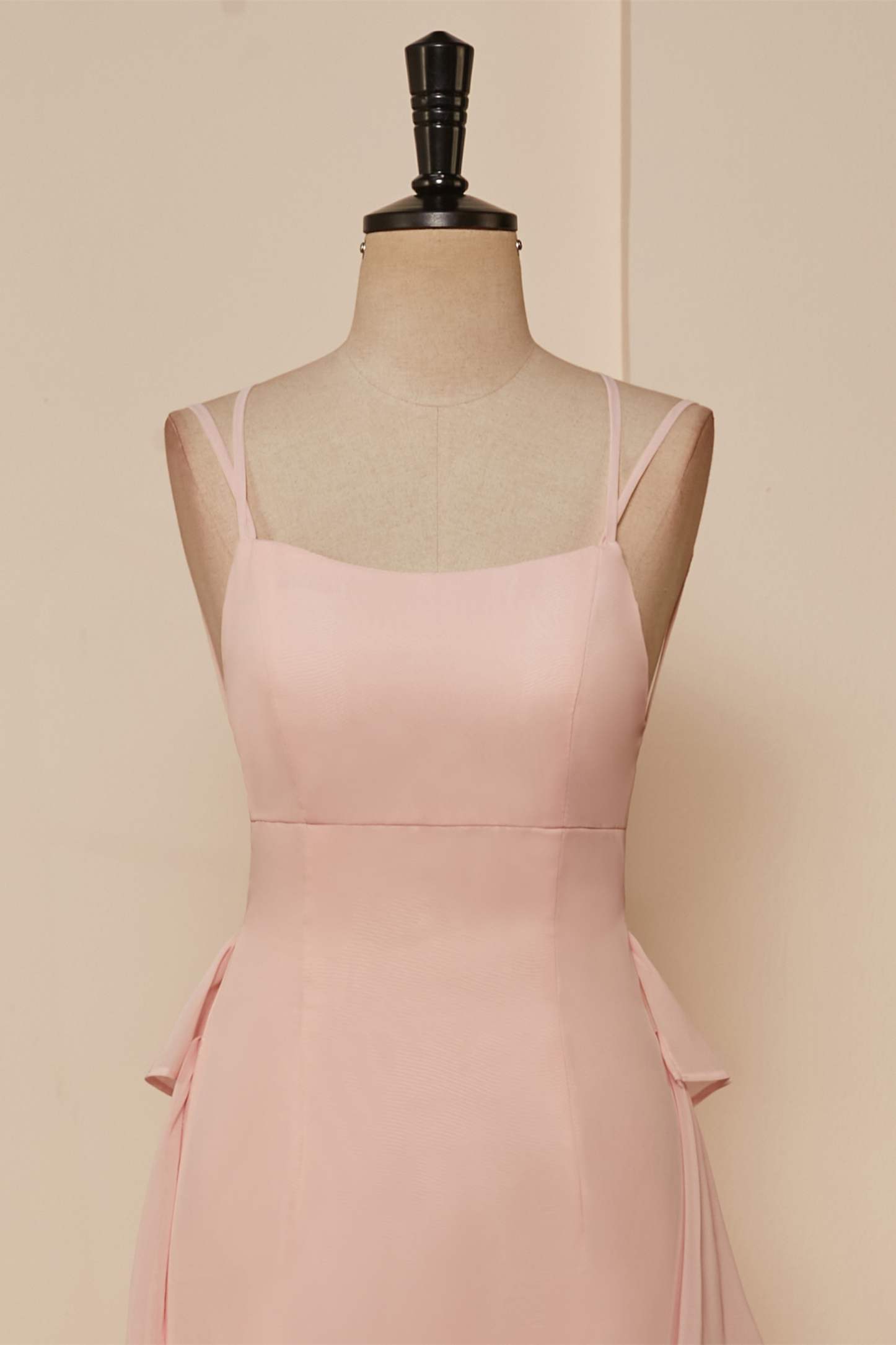 Pink Lace Up Mermaid Layers Long Prom Dresses