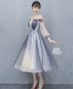 Cute Blue Tulle Short Prom Dress Blue Tulle Prom Dresses