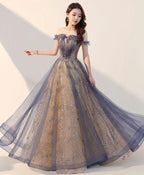 Elegant Tulle Long Prom Dress Tulle Prom Dresses