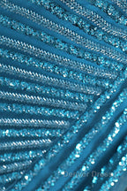 One Shoulder Beading Sweep Train Backless Prom Dresses