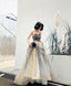 Unique Tulle Lace Long Prom Dress Tulle Prom Dresses