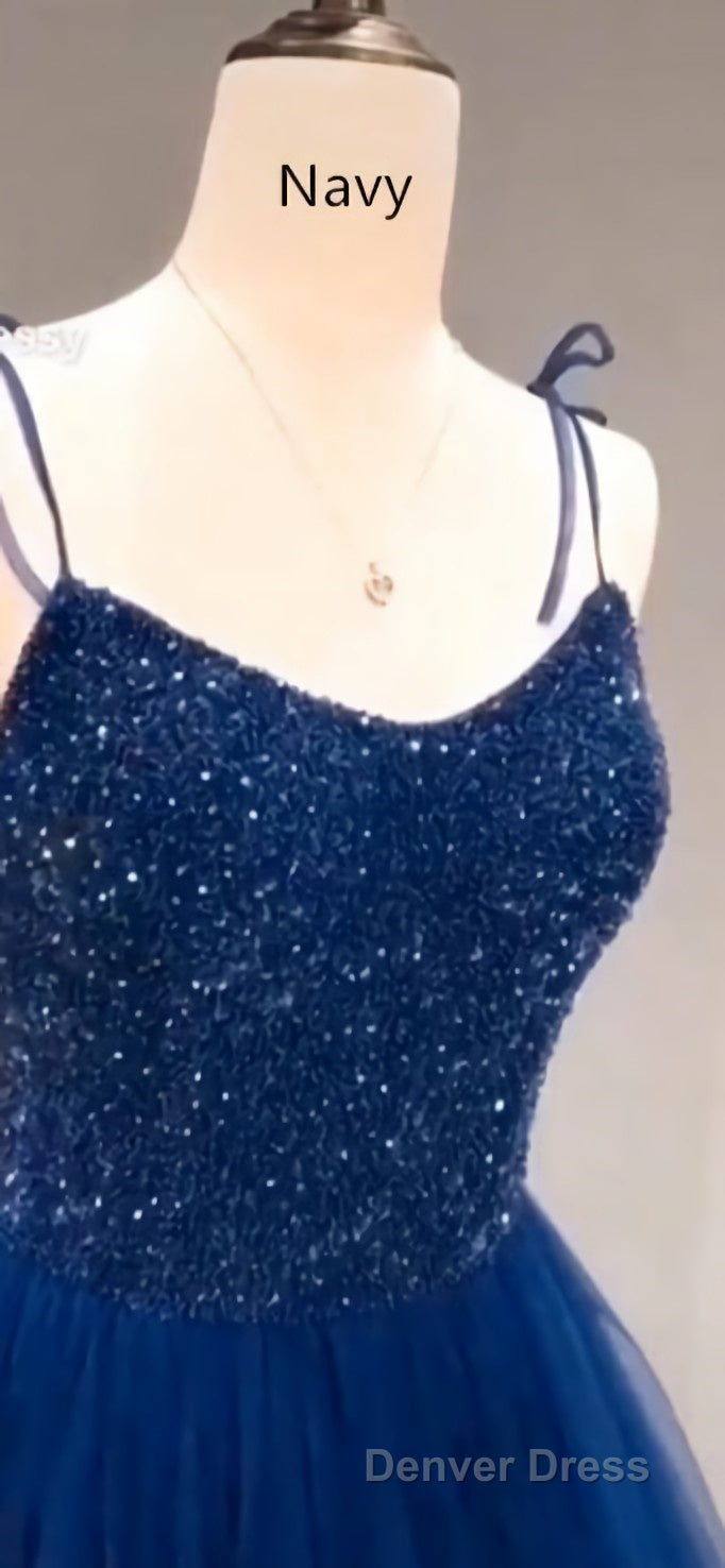 Straps Red Long Prom Dresses with Beaded Bodice