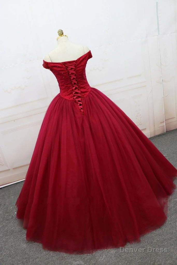 Off the Shoulder Red Ball Gown Main image