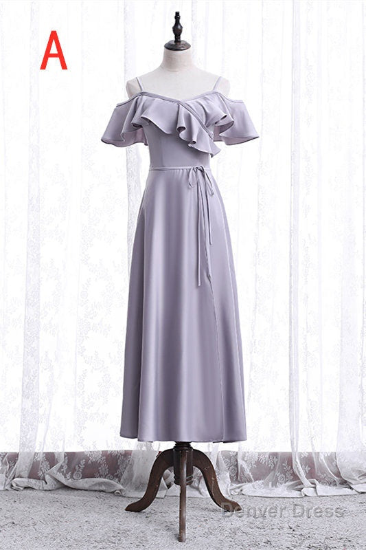 Elegant Lavender Long Mismatch Bridesmaid Dresses Secondary image