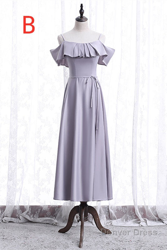Elegant Lavender Long Mismatch Bridesmaid Dresses