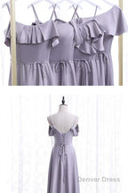 Elegant Lavender Long Mismatch Bridesmaid Dresses