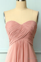 Elegant Sweetheart Pleated Blush Bridesmaid Dresses