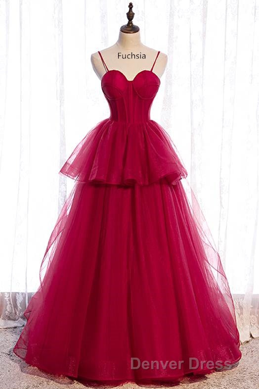 Elegant Spaghetti Straps Green Ball Gowns