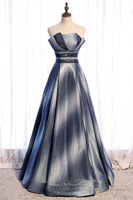 Stunning Strapless Ombre Long Prom Dresses Main image