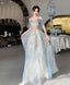 Green Tulle Lace Long Prom Dress Green Tulle Lace Prom Dresses