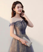 Elegant Tulle Long Prom Dress Tulle Prom Dresses