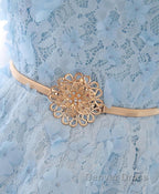 Cute Blue Lace Short Prom Dresses, Blue Homecoming Dresses