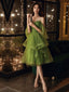 Green Sweetheart Neck Green Tulle Prom Dress Green Homecoming Dresses