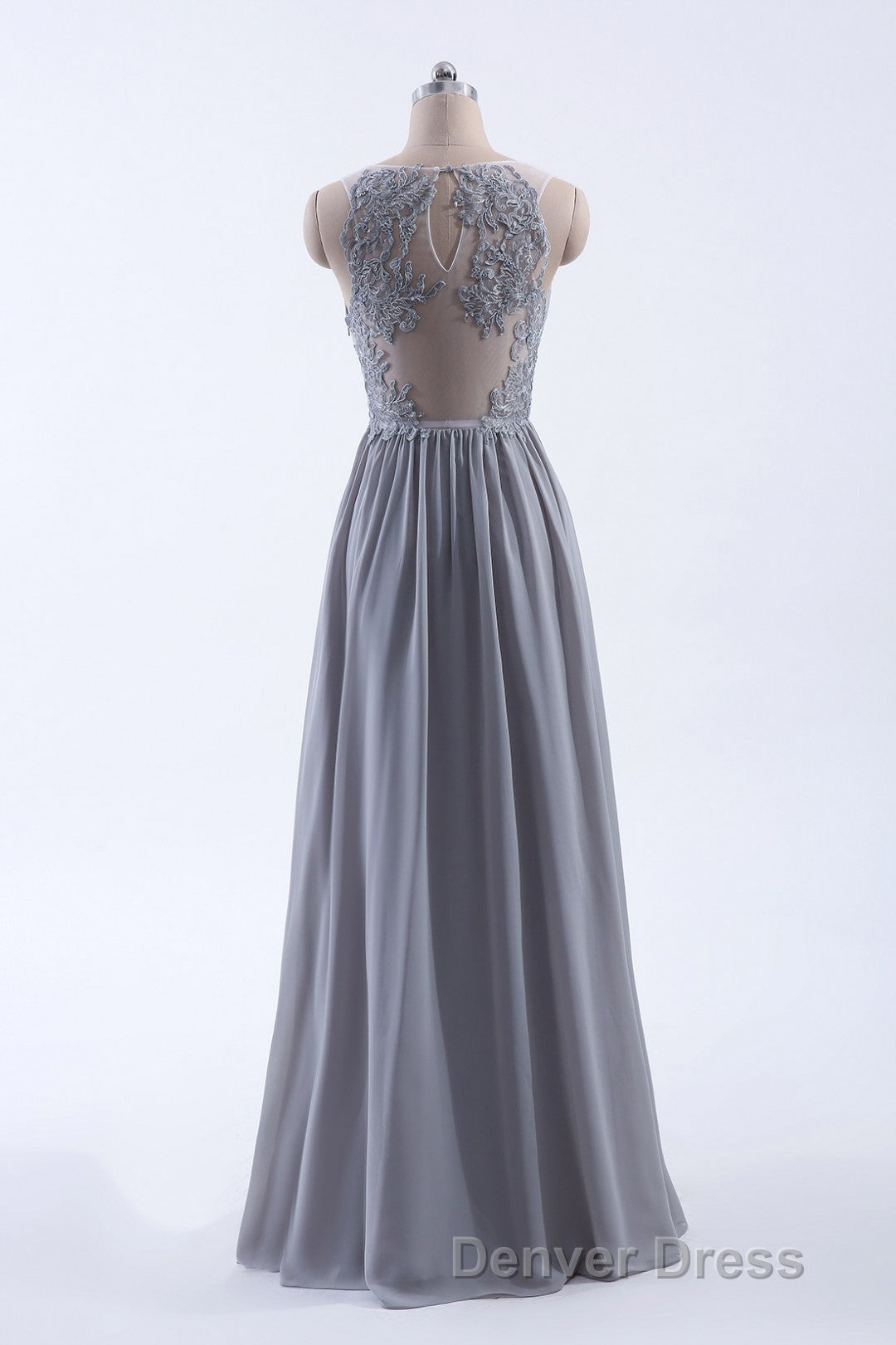 Silve Chiffon A Line Ruffles Long Bridesmaid Dresses