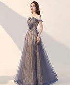Elegant Tulle Long Prom Dress Tulle Prom Dresses