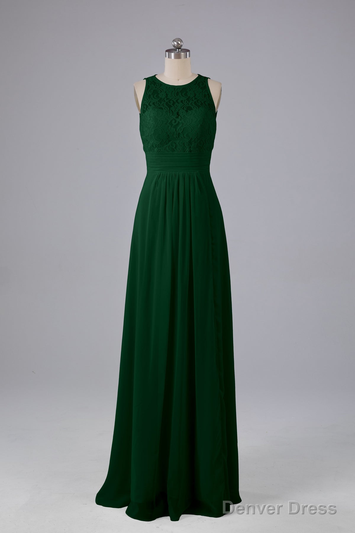 A Line Keyhole Floor Length Bridesmaid Dresses
