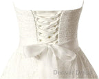 A Line Sweetheart Floor Length Lace Wedding Dresses