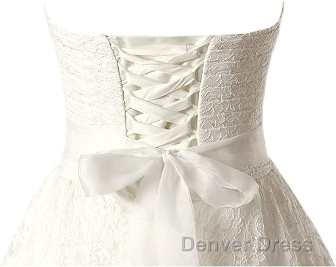 A Line Sweetheart Floor Length Lace Wedding Dresses