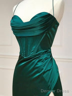 Spaghetti Straps Lilac Prom Dress, Popular Silk Satin Prom Dress, High Quality Bridesmaid Dresses