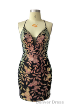 Cute Bodycon V Neck Blue Lace Homecoming Dresses