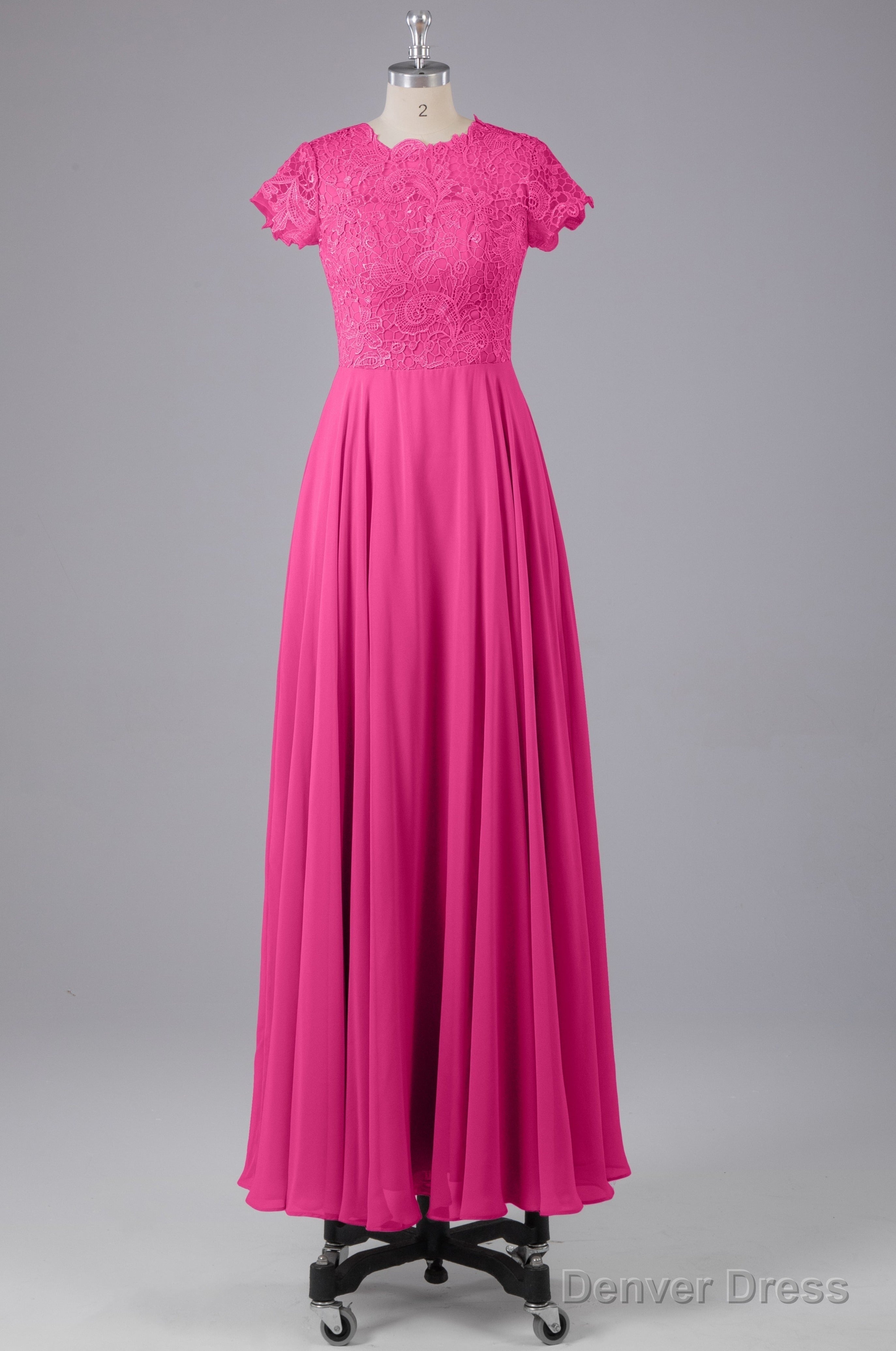 Beautiful A Line Cap Sleeves Long Bridesmaid Dresses With Pockets Main image