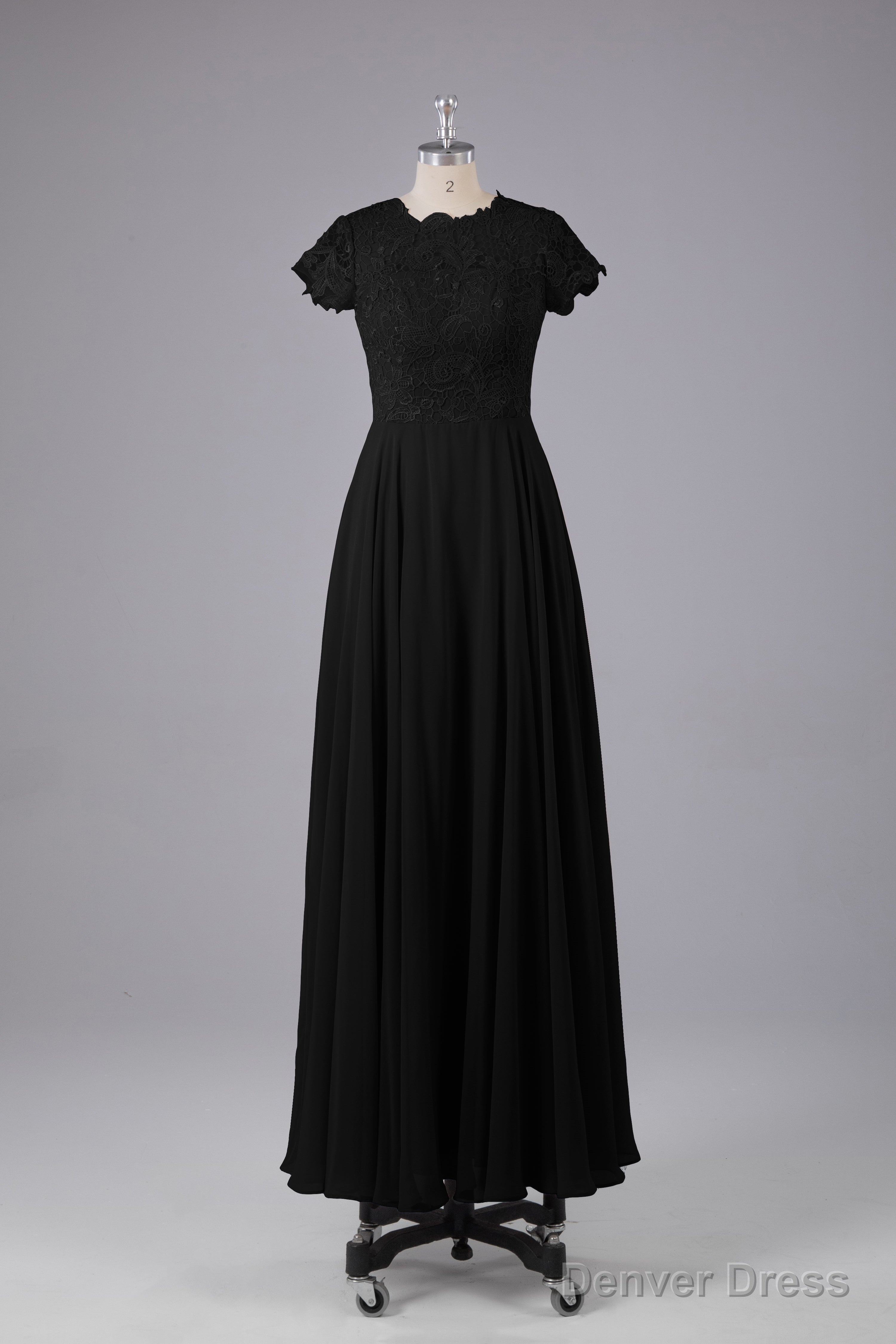 Beautiful A Line Cap Sleeves Long Bridesmaid Dresses With Pockets Secondary image