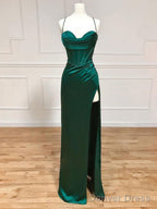 Spaghetti Straps Lilac Prom Dress, Popular Silk Satin Prom Dress, High Quality Bridesmaid Dresses