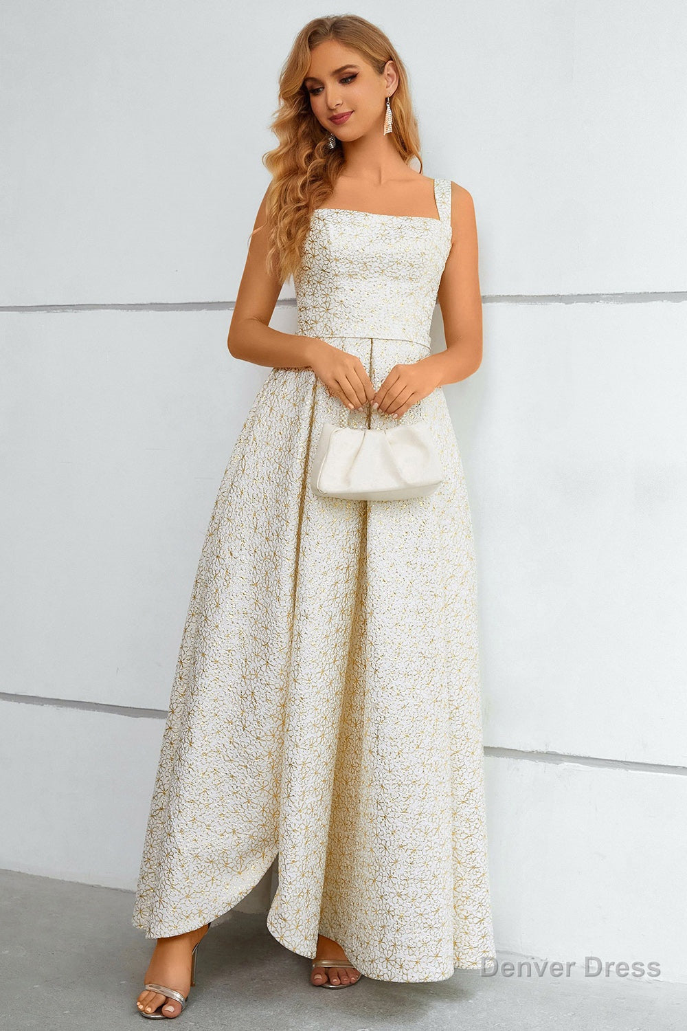 Ivory Lace Up Back A Line Prom Dresses