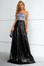 Black Sequined Strapless Prom Dresses