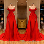 Sexy Red Off-the-Shoulder Long Prom Dresses With Split Online