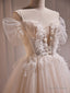 Charming Ivory A Line Ball Gowns Tulle Long Wedding Dresses