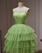 Cute A Line Four Layers Corset Back Homecoming Dresses