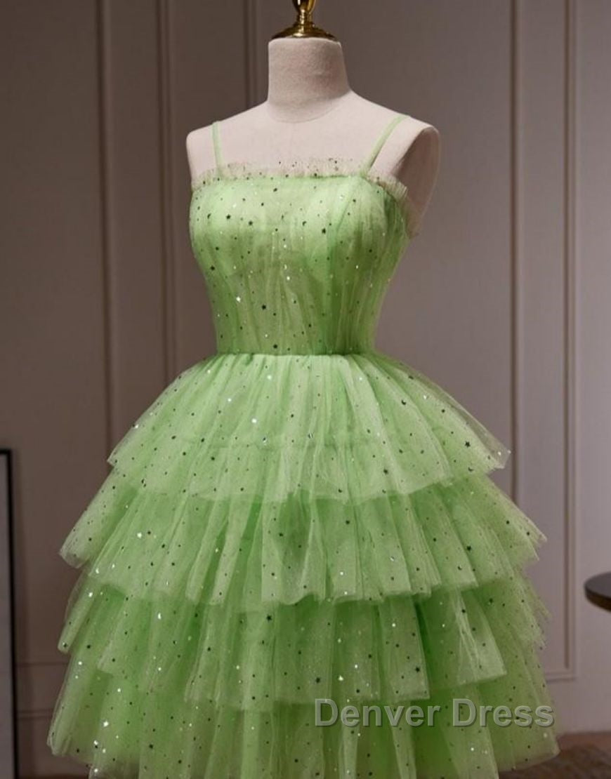 Cute A Line Four Layers Corset Back Homecoming Dresses