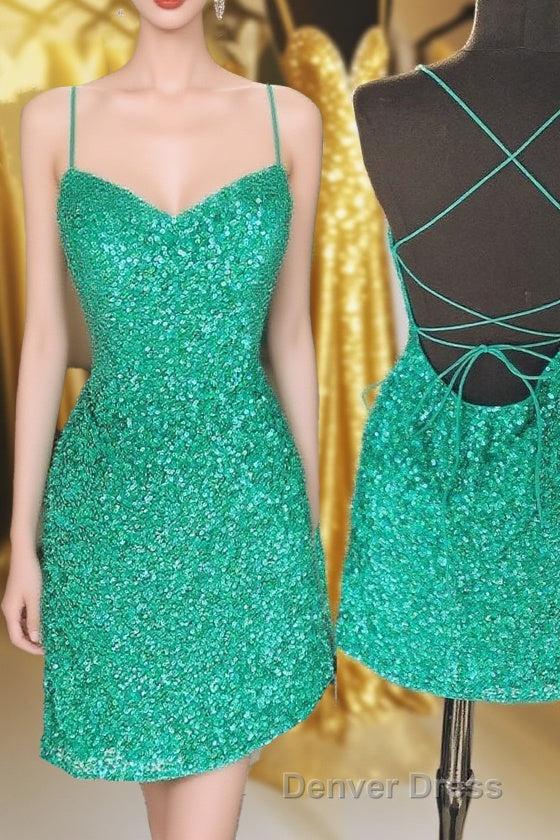 Spaghetti Straps Hot Pink Bodycon Mini Dresses