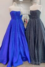 Strapless Red A Line Stunning Long Prom Gowns