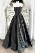 Strapless Red A Line Stunning Long Prom Gowns
