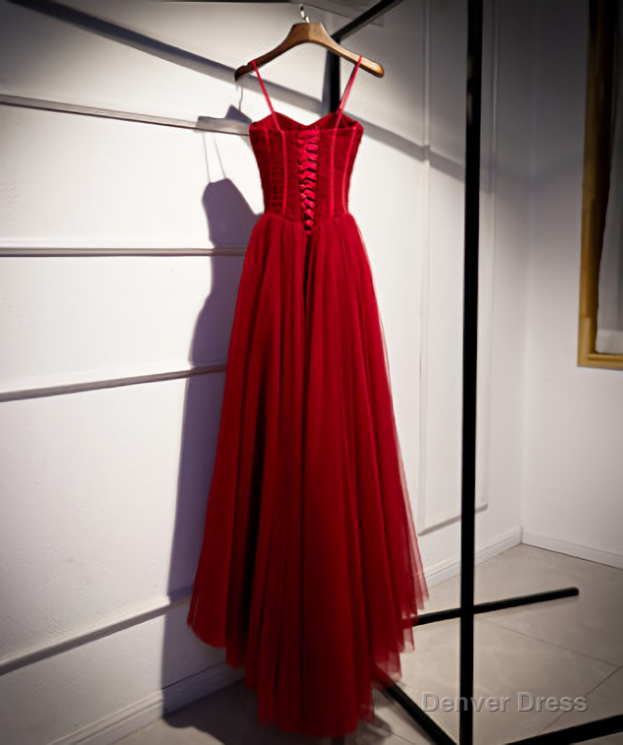 Spaghetti Straps Prom Dress, Newest Prom Dress, Chiffon Prom Dress, A Line Prom Dr Long Prom Dress Secondary image
