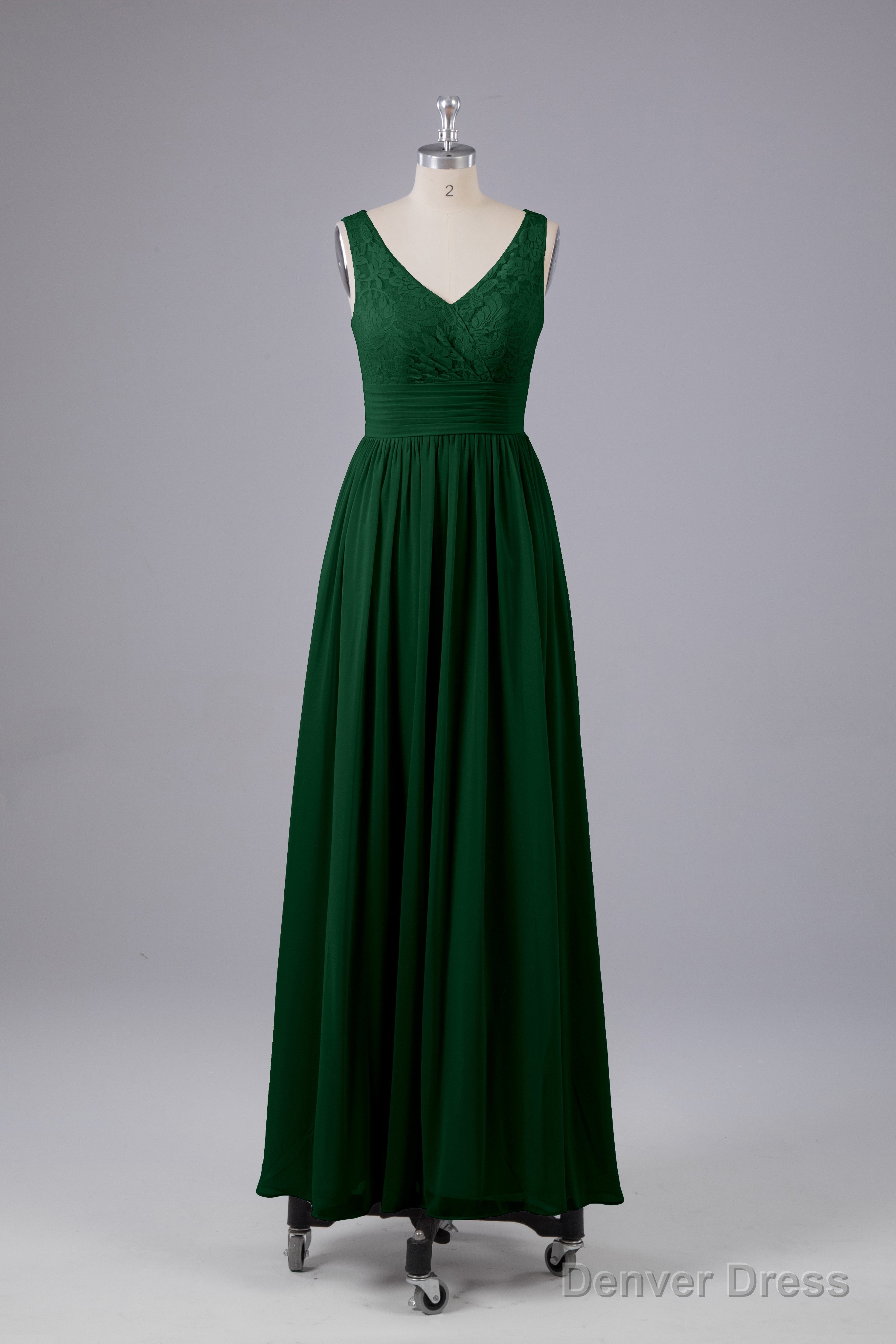 Elegant A Line V Neck Straps Chiffon Bridesmaid Dresses