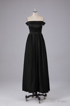 Elegant Off the Shoulder Satin Bridesmaid Dresses