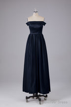 Elegant Off the Shoulder Satin Bridesmaid Dresses