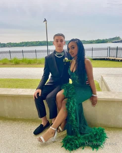 Elegant Mermaid Green Sequin Long Prom Dress