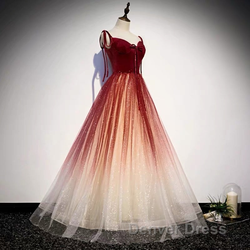 Fairytale Red Gradient Prom Dresses Secondary image