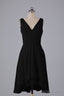 High Low Knee Length V Neck Bridesmaid Dresses