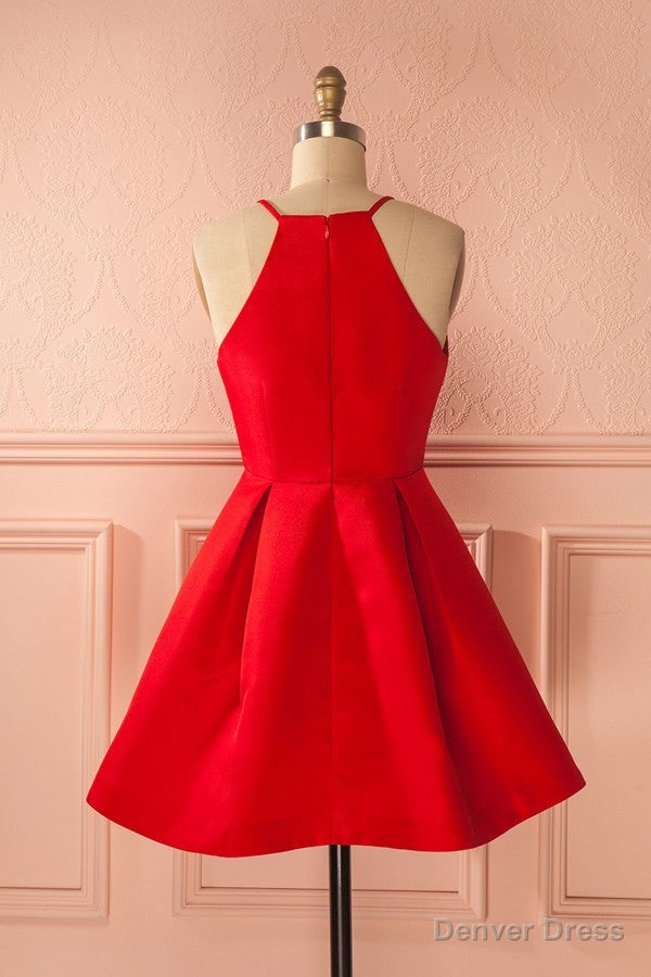 Short Straps Red Prom Dress, Cheap Homecoming Dresses, For Girls Secondary image