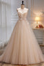Charming Spaghetti Straps Sleeveless Prom Dresses A Line Tulle Long Prom Gowns