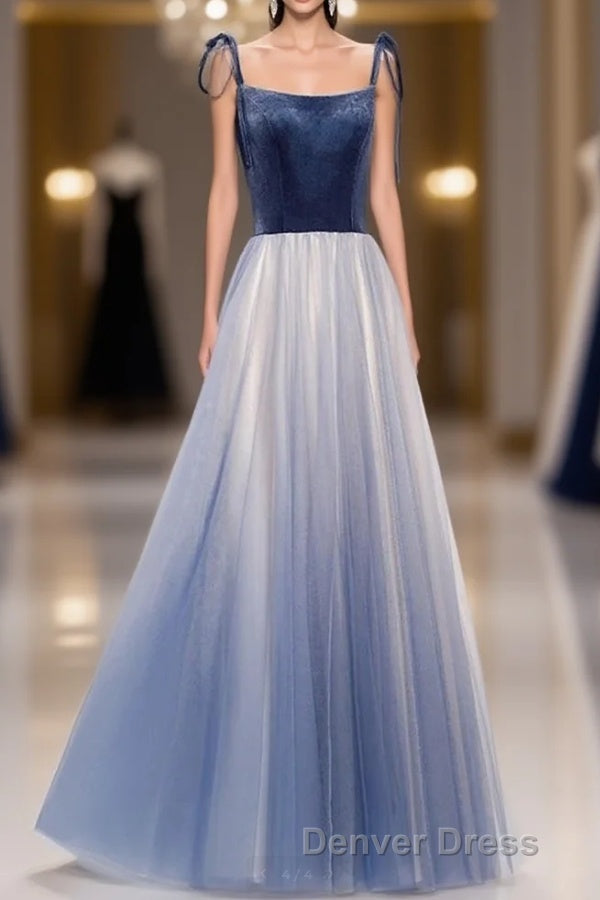 Spaghetti Straps Lace Up Floor Length Modest Evening Dresses Party Prom Dresses Main image