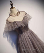 Charming Elegant Long A Line Floor Length Simple Prom Dresses