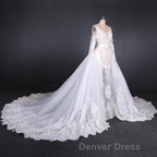 Elegant Long Sleeves Lace Wedding Dress Beautiful Bridal Dresses